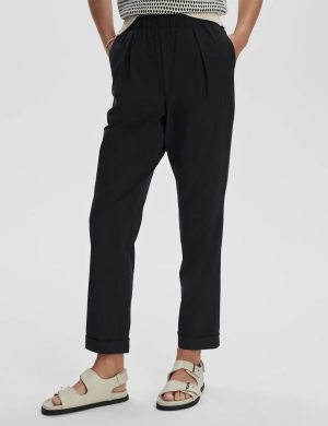 Alana Slim Tapered Cuff Pant 27" - Black