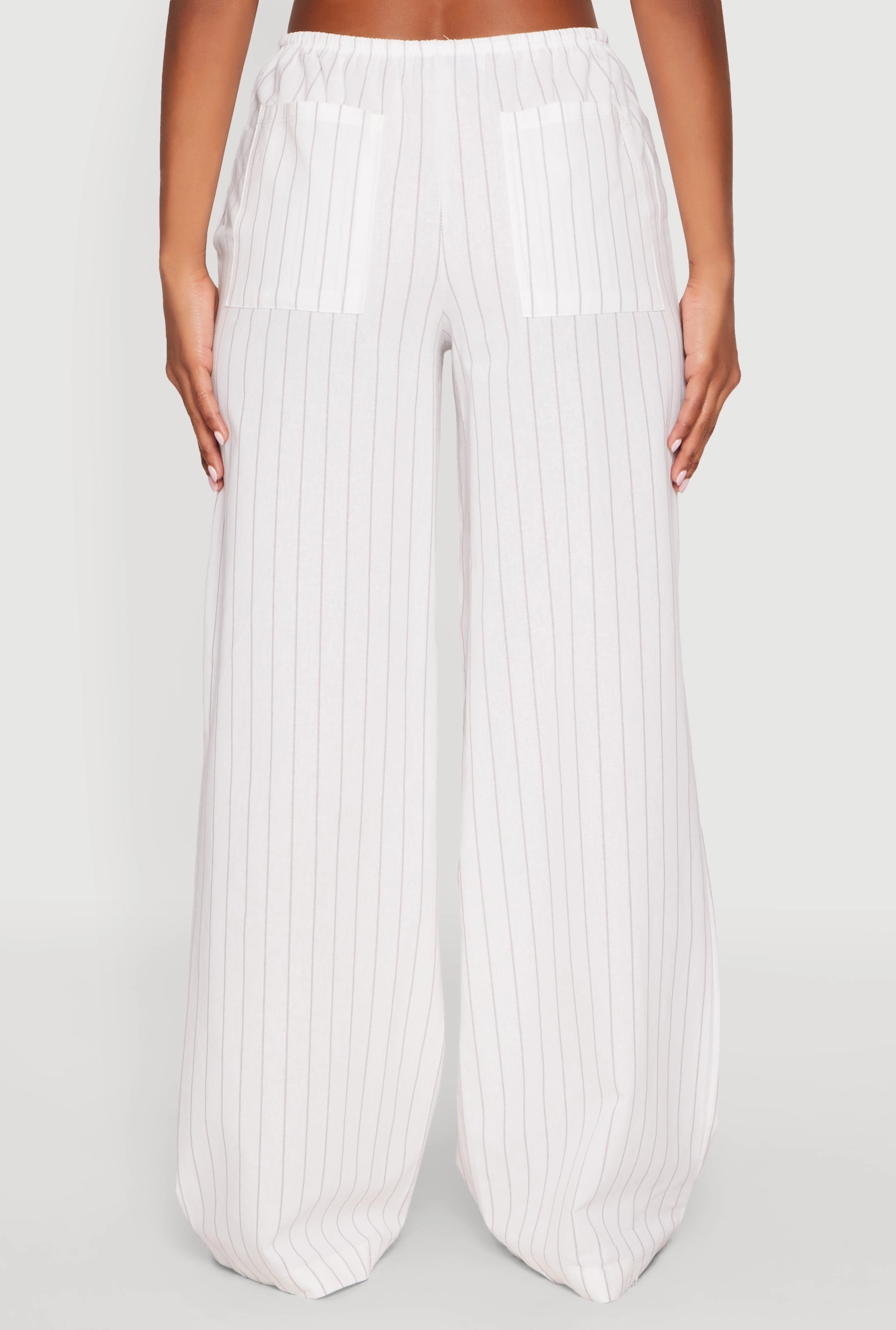 Almost Famous Drawstring Striped Pants