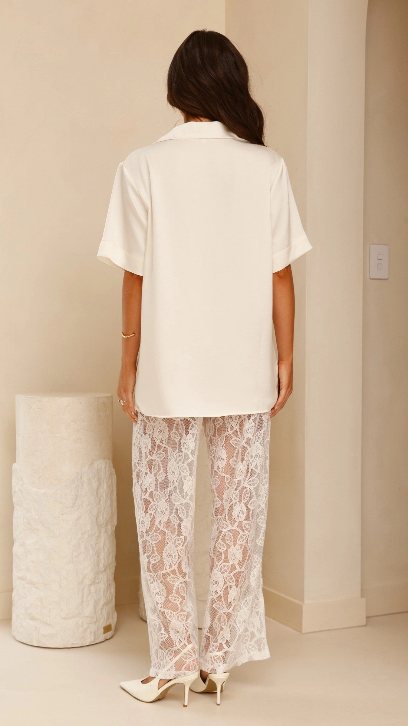 Baxter Pant - White Lace