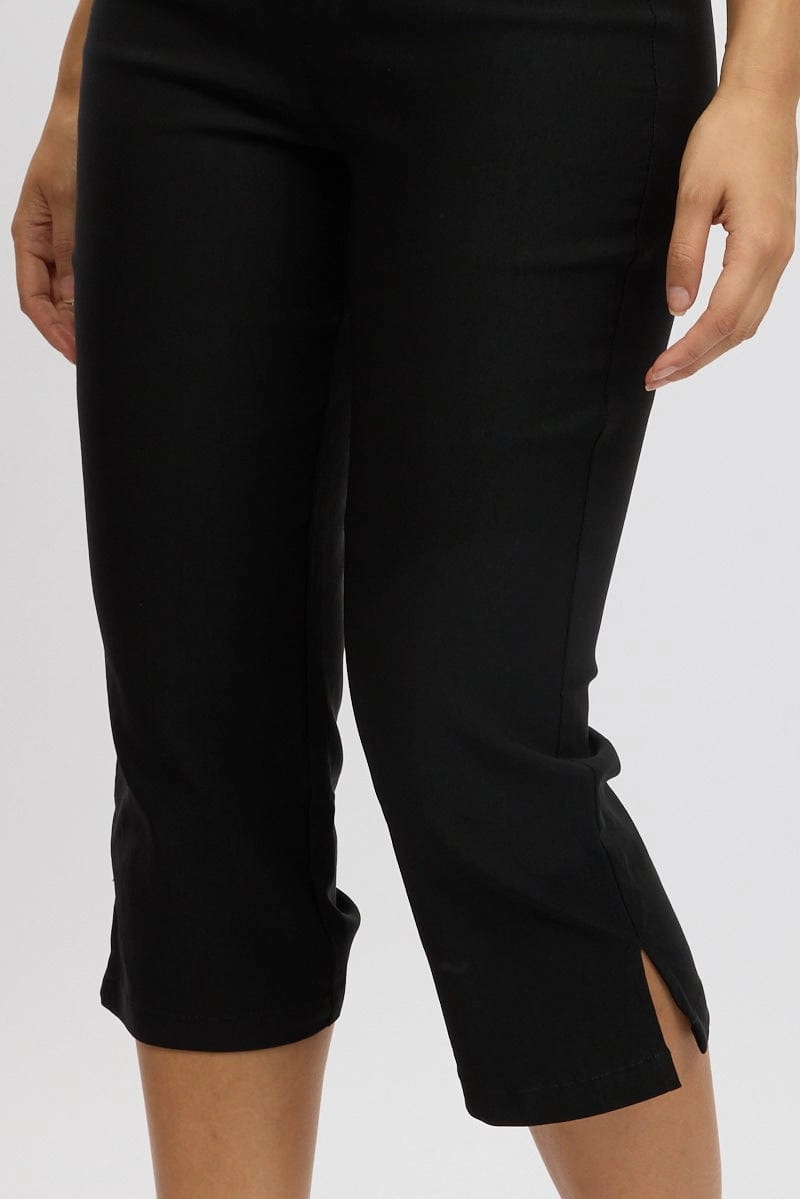 Black Capri Pants Low Rise