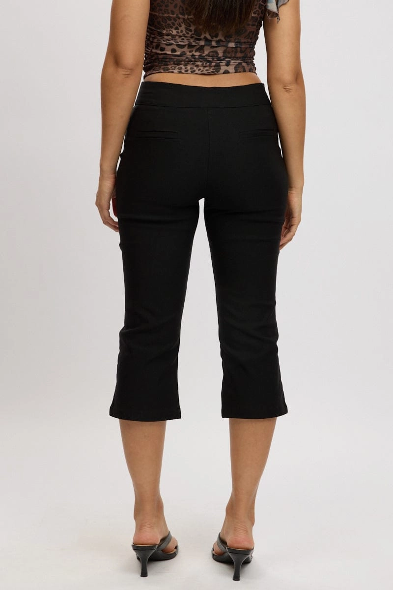 Black Capri Pants Low Rise