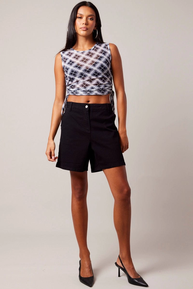 Black Longline Short