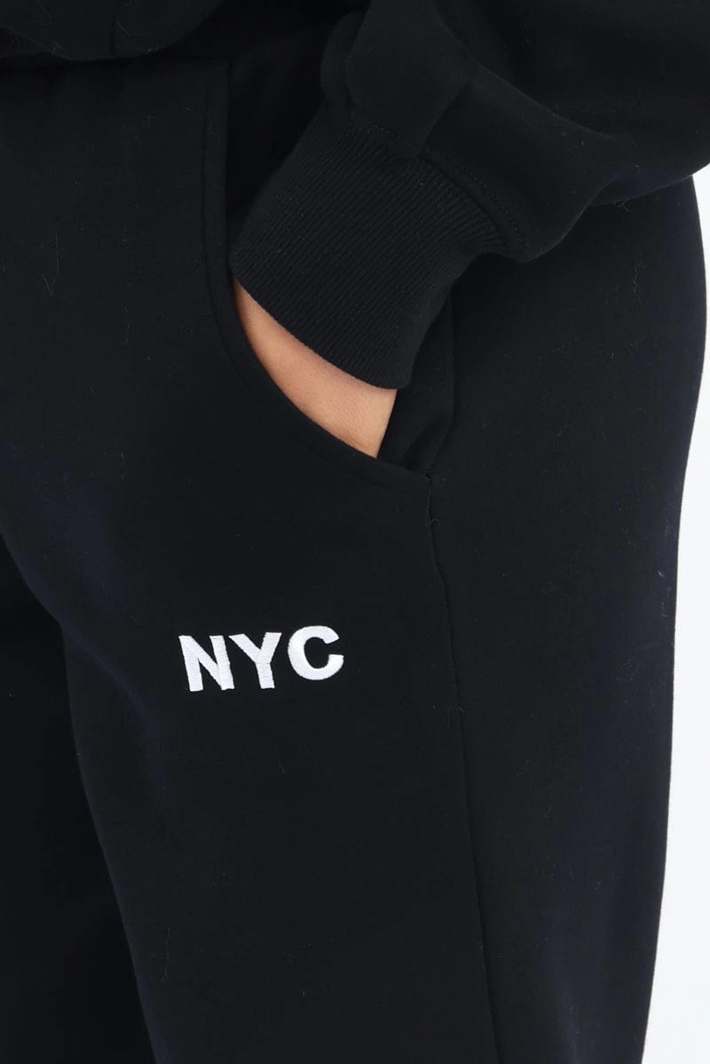Black Track Pants Jogger
