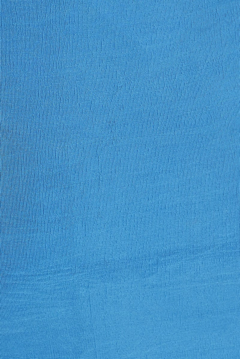 Blue Ruched Midi Skirt