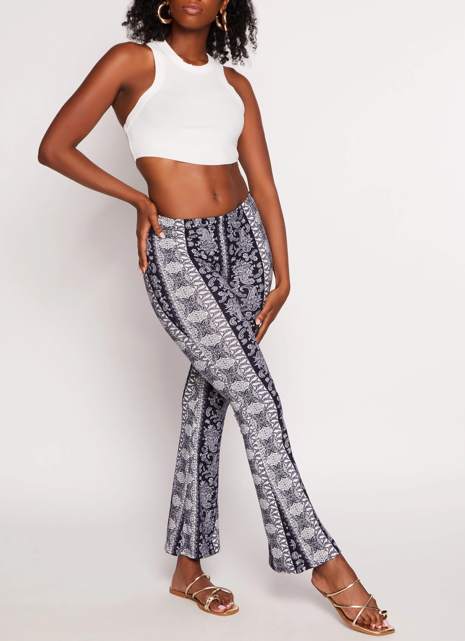 Border Boho Print Pants