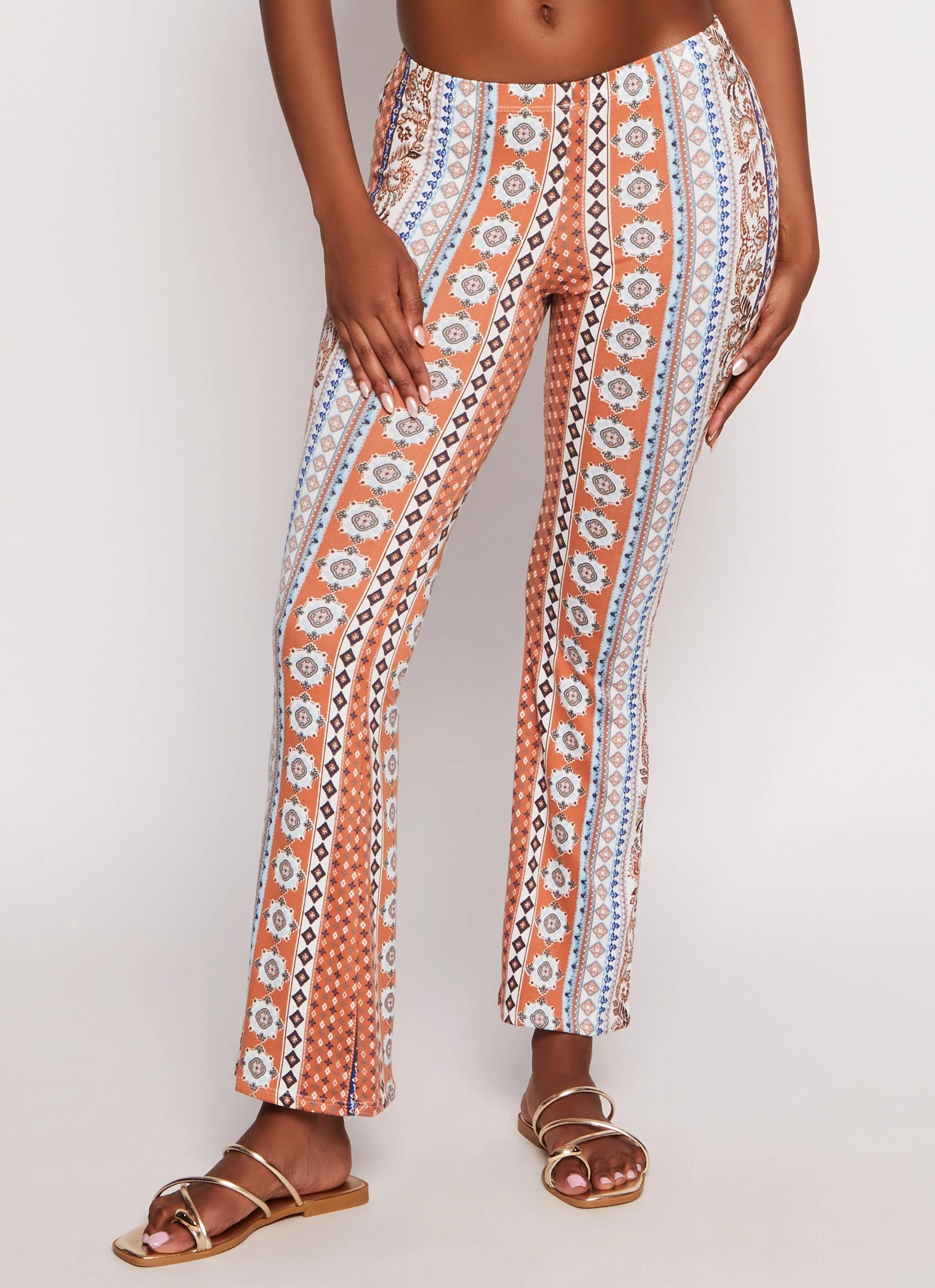 Border Boho Print Pants