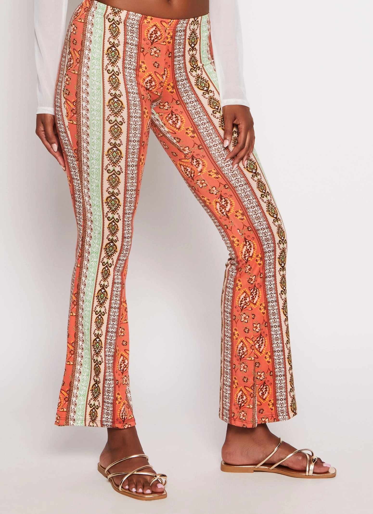 Border Boho Print Pants