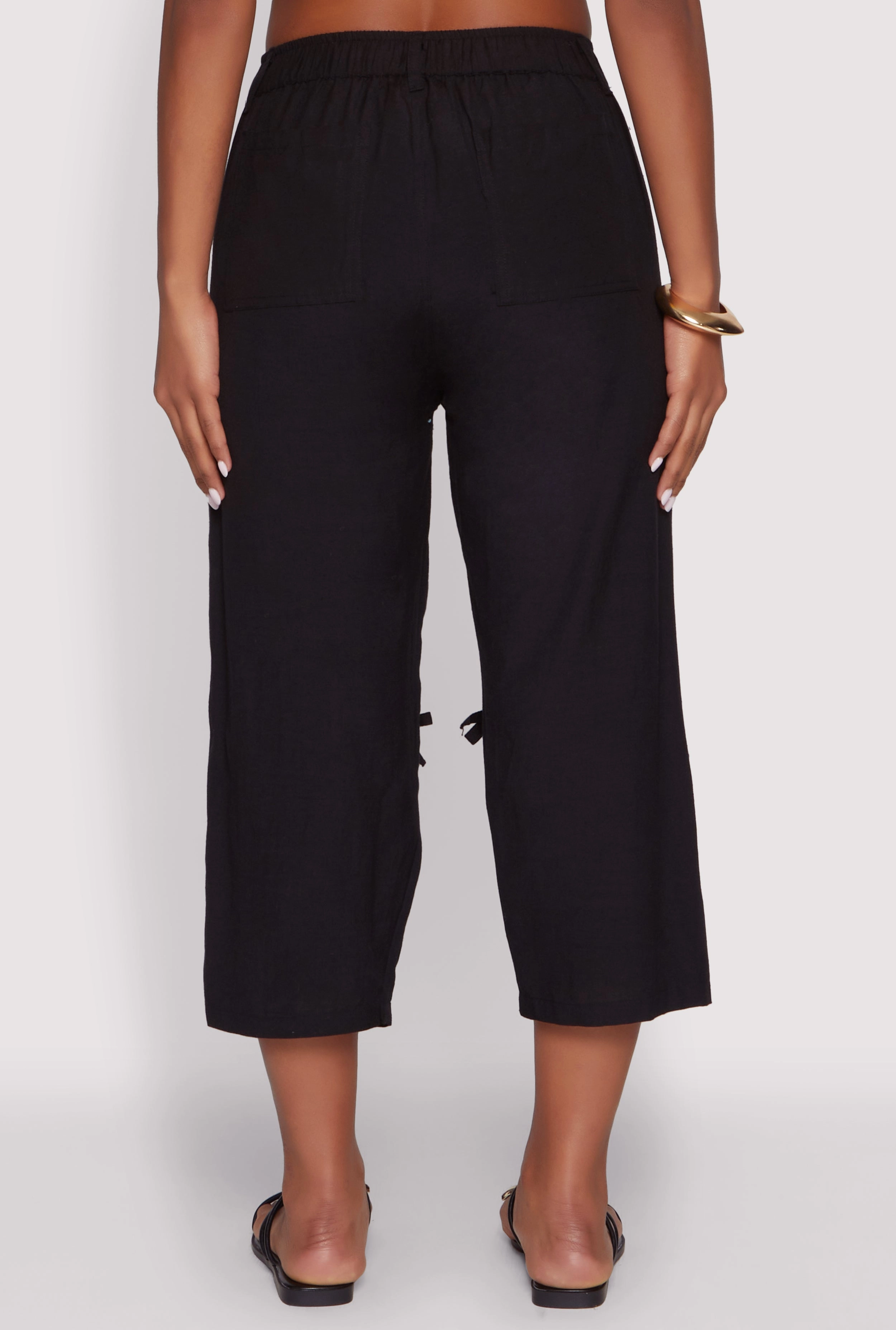 Bow Cargo Pocket Capri Pants