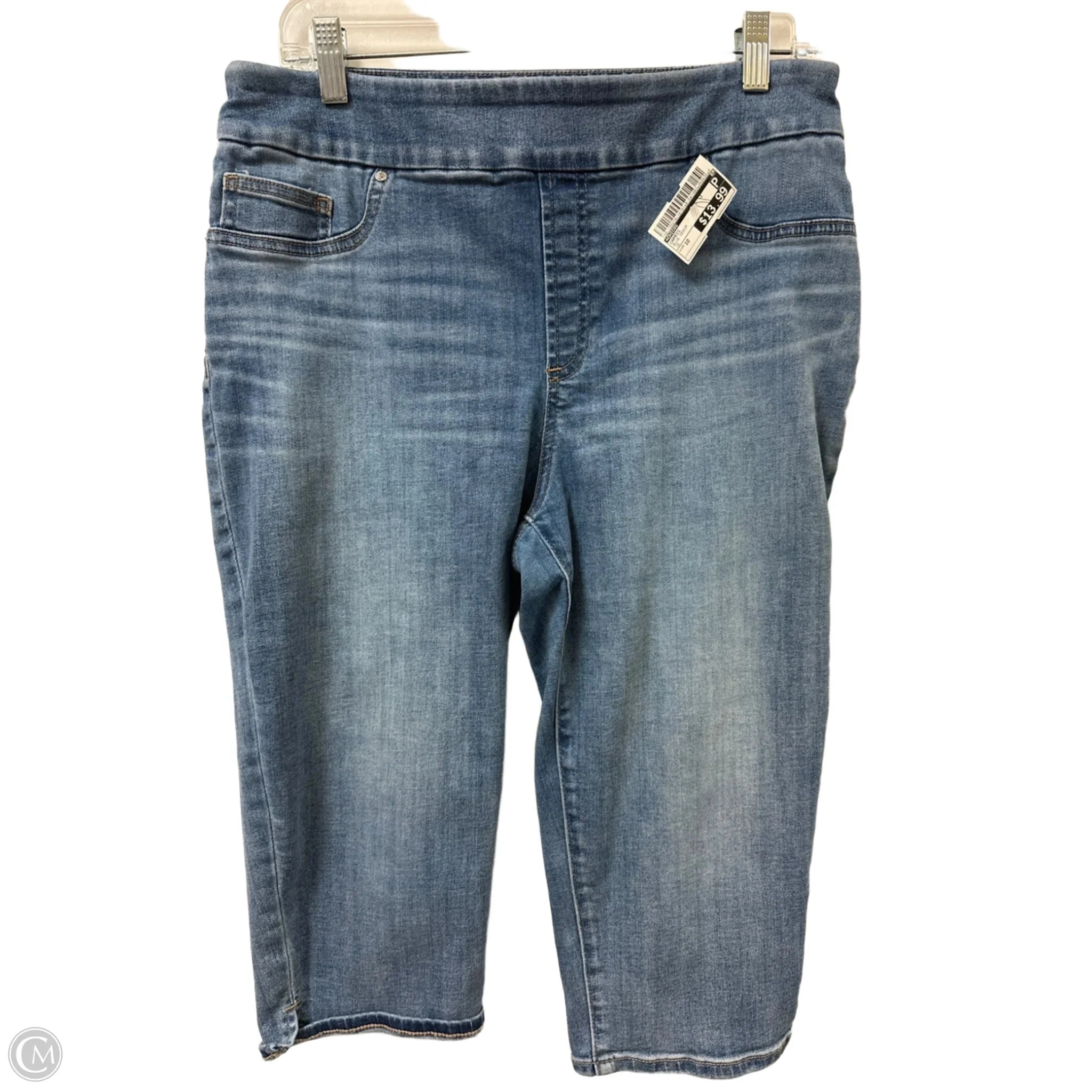 Capris By Chicos In Blue Denim, Size: 10