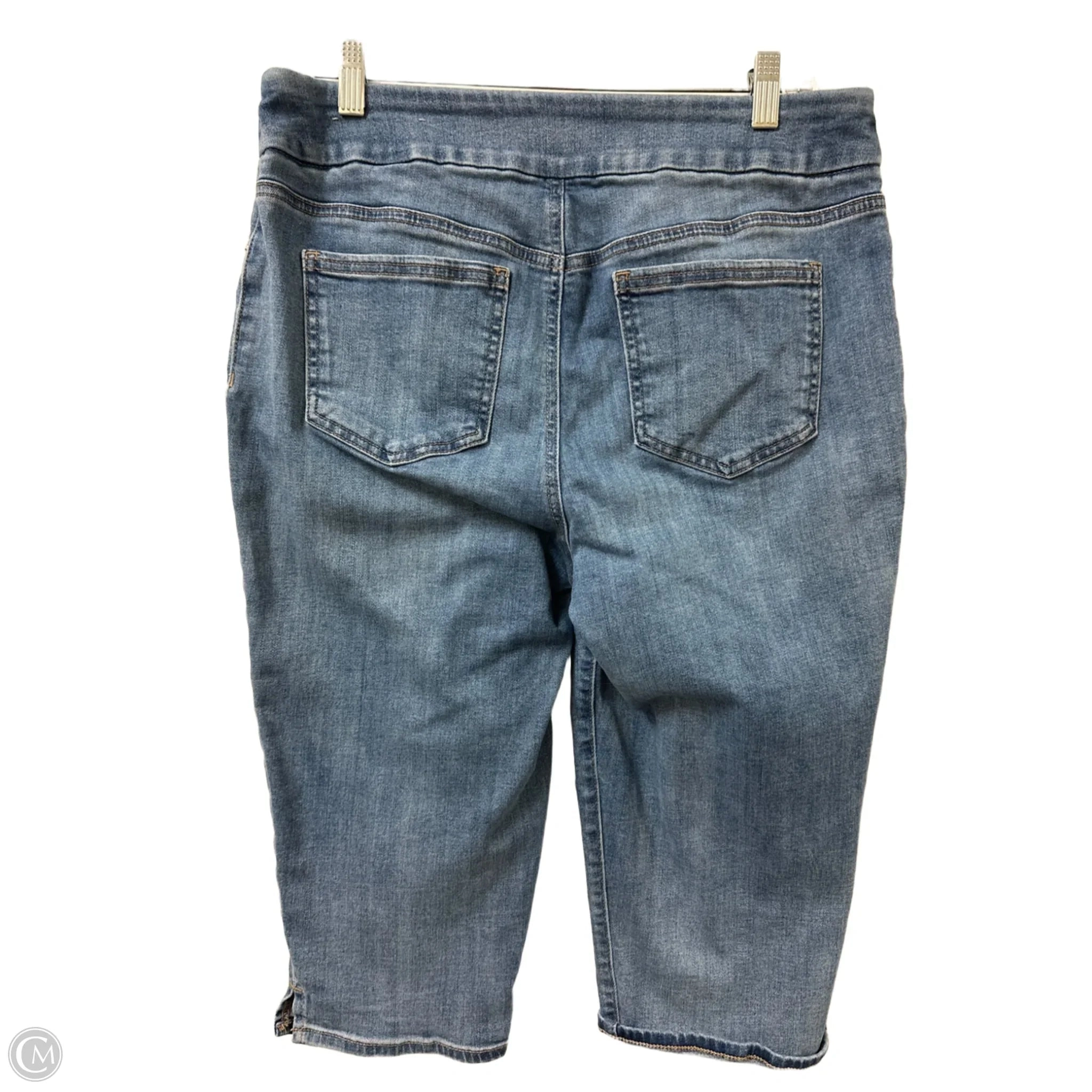 Capris By Chicos In Blue Denim, Size: 10