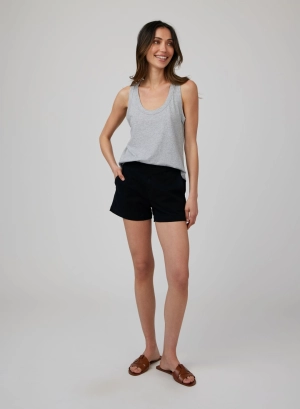 Catalina Clean Front Short - Black