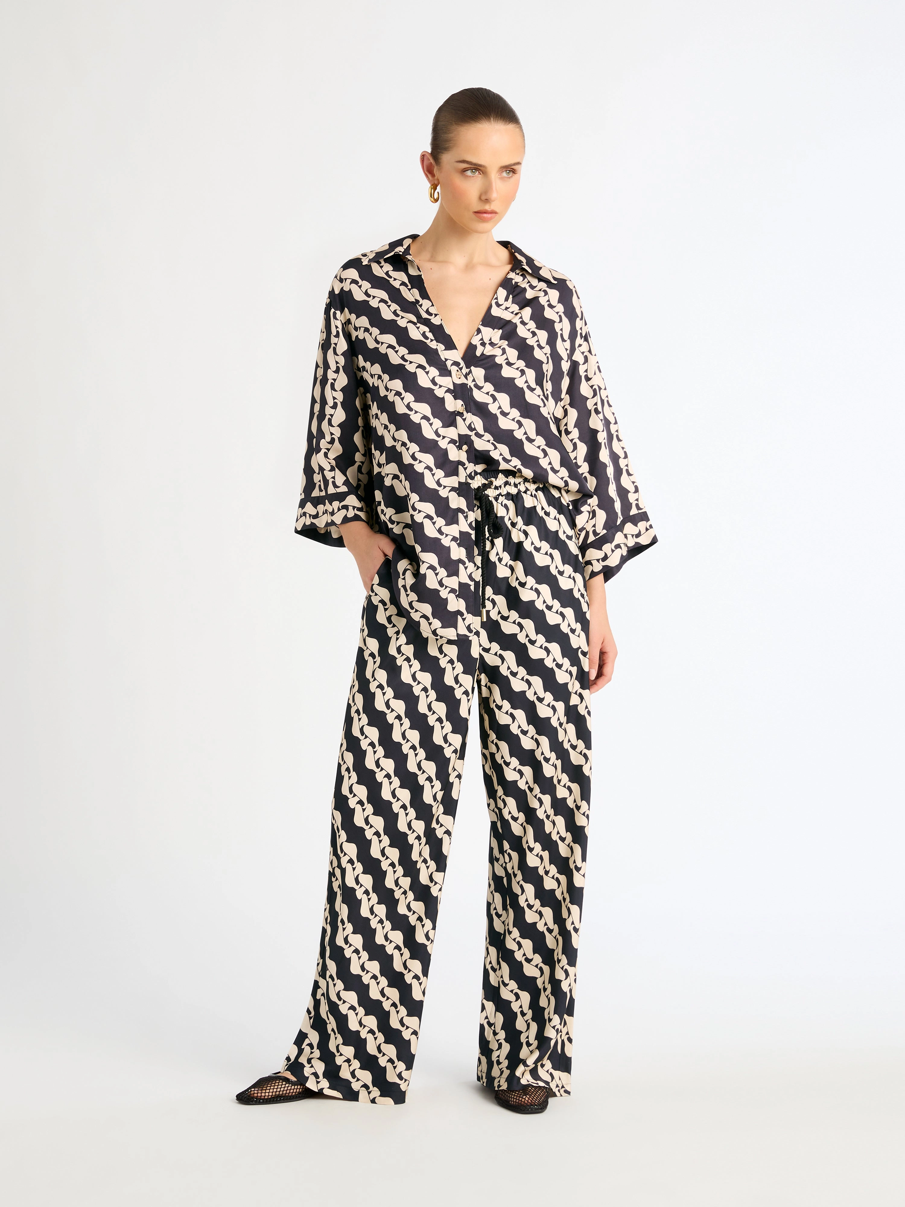 CHAIN LINK TWILL PANT