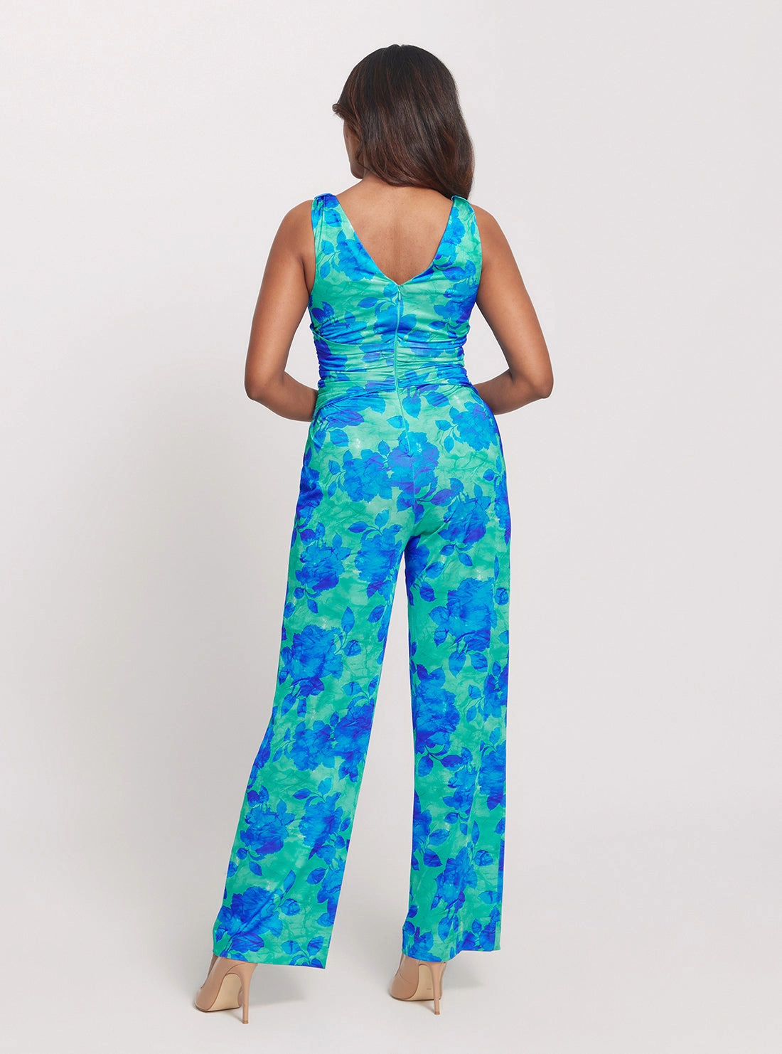 Eco Blue Floral Print Emily Jumpsuit