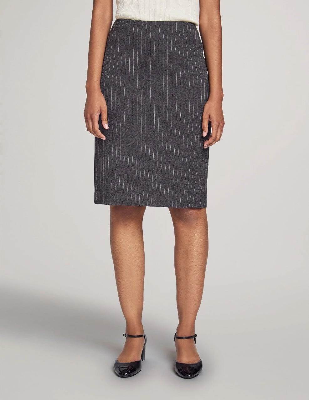 Executive Collection Pinstripe Two Button Jacket With Pant and Skirt- Sale
