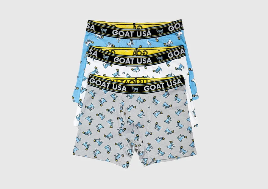 Goat USA Boys' OG Boxer Briefs 3 Pack
