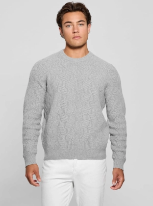 Grey Lattice Wesley Knit Jumper