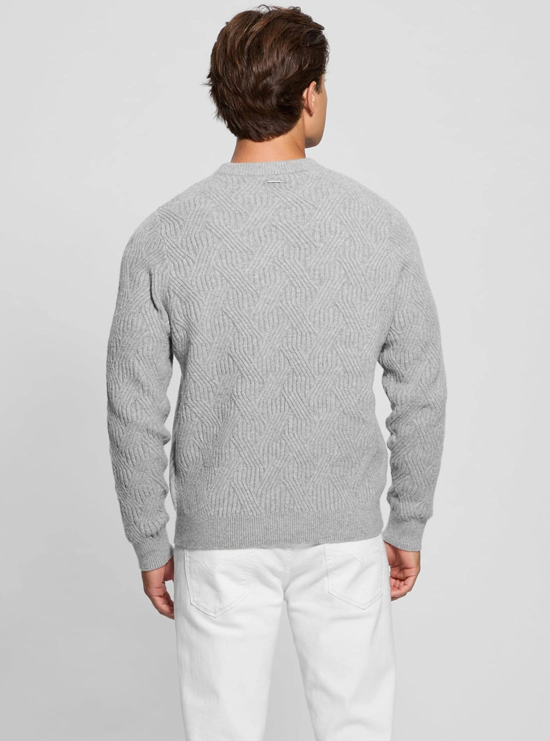 Grey Lattice Wesley Knit Jumper