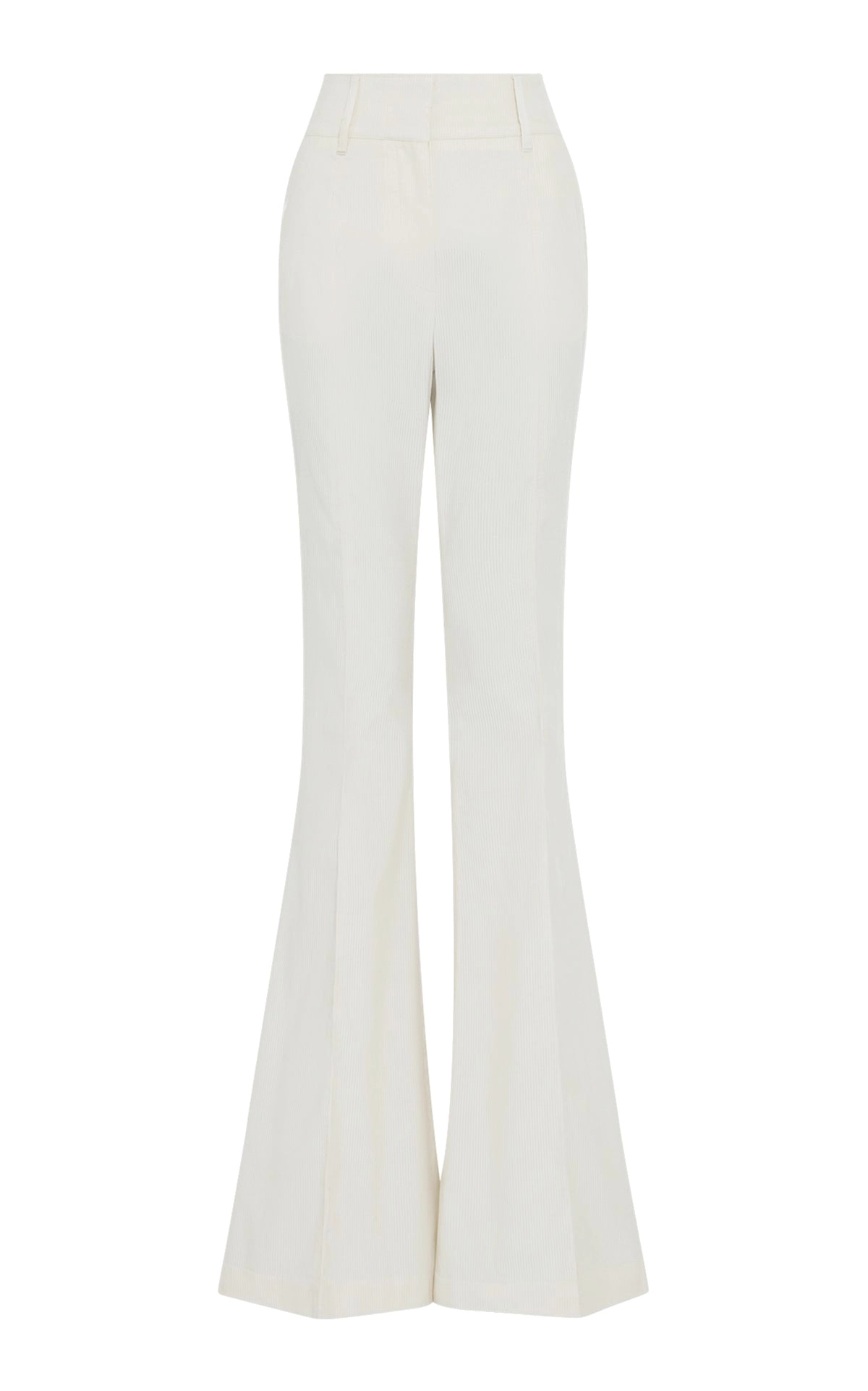 Ianthe Flare Pant in Ivory Sea Island Cotton Corduroy