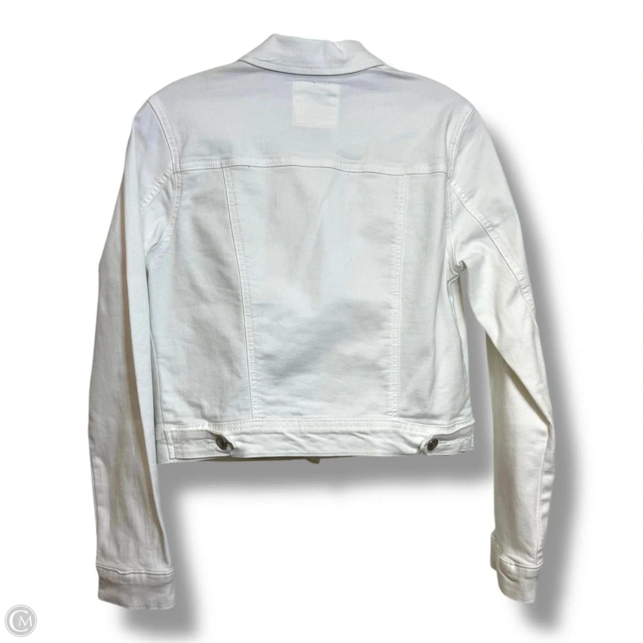 Jacket Denim By Cme In White Denim, Size: M