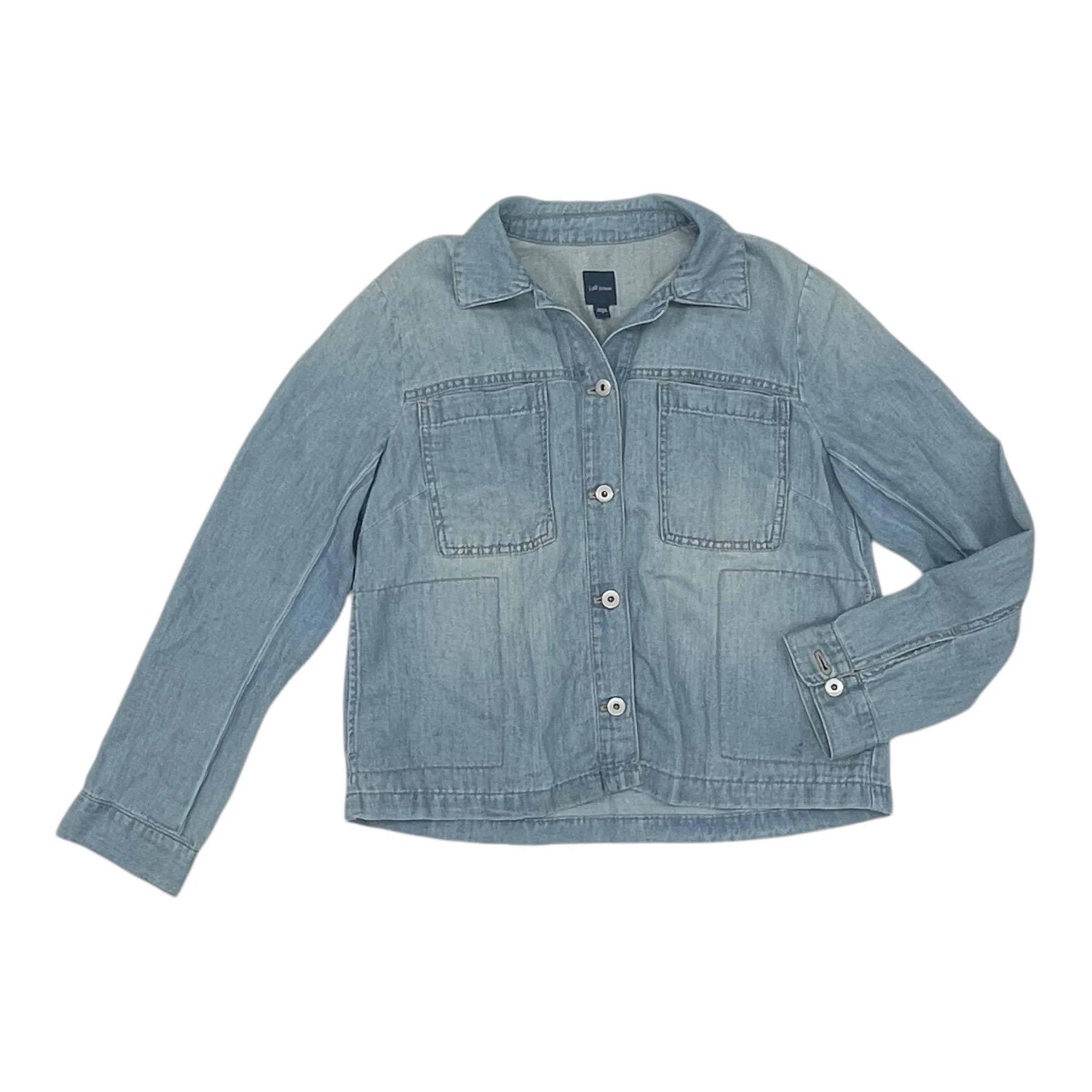 Jacket Denim By J. Jill In Blue Denim, Size:S