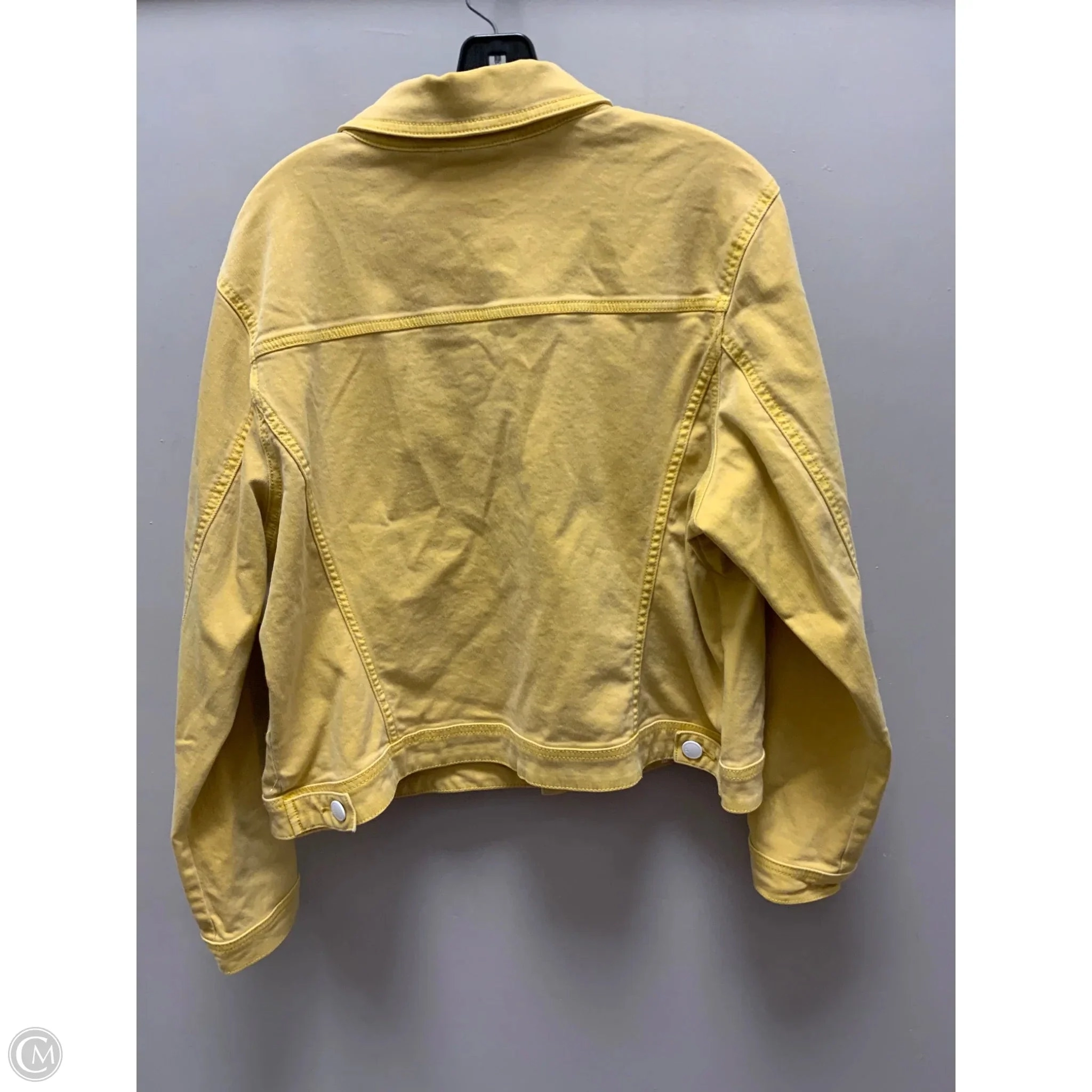 Jacket Denim By Lane Bryant In Yellow Denim, Size: Xxl