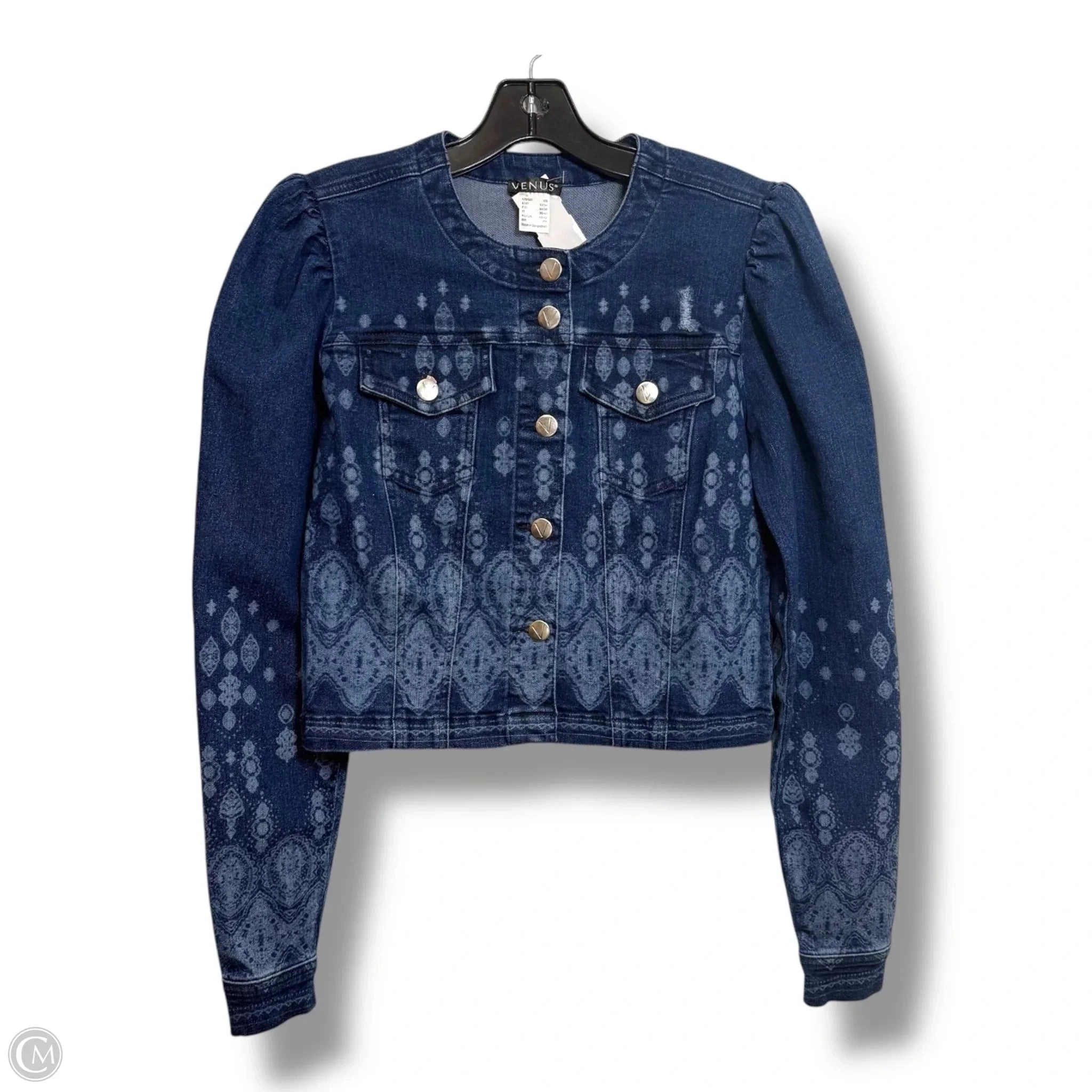 Jacket Denim By Venus In Blue Denim, Size: Xs