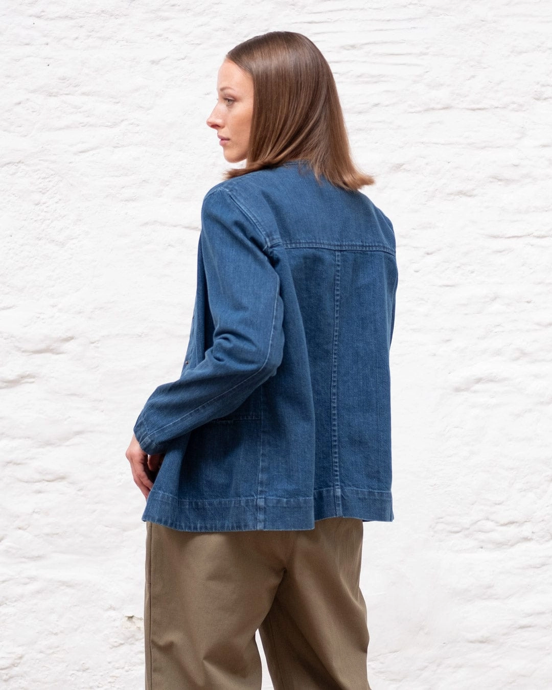 June Cotton Soft Structured Jacket | Denim