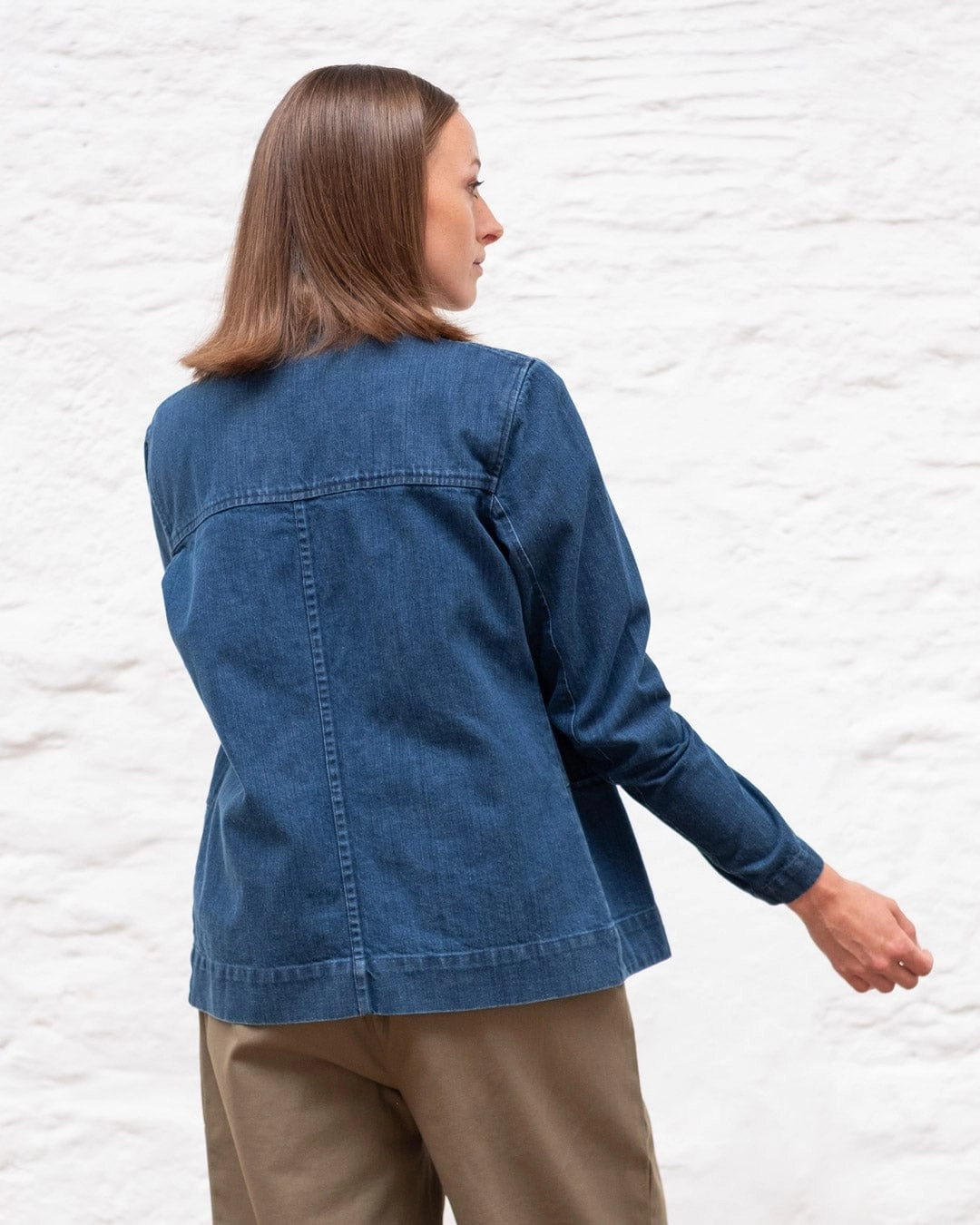 June Cotton Soft Structured Jacket | Denim