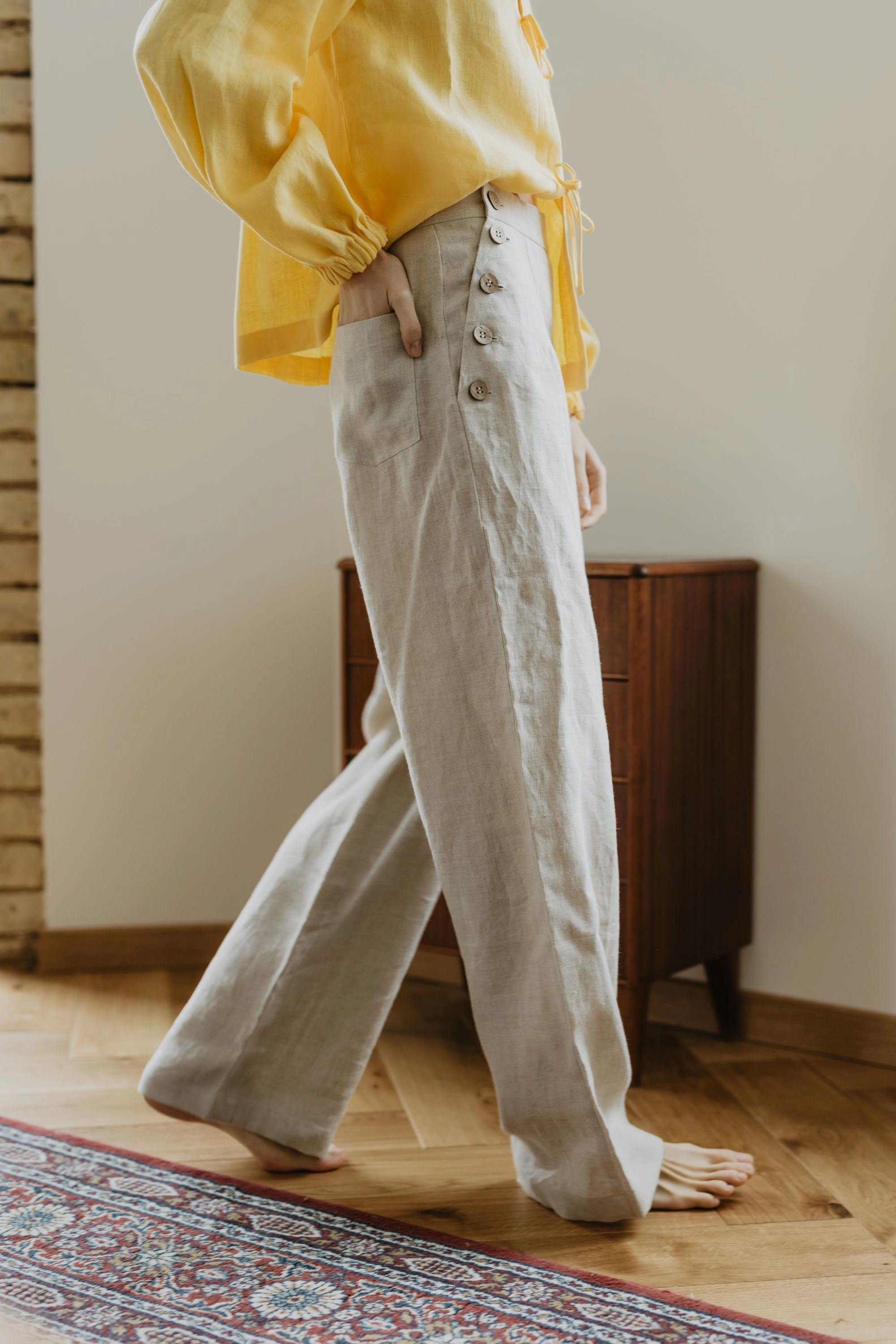 Klaipeda Women's Linen Trousers | Multiple Colours