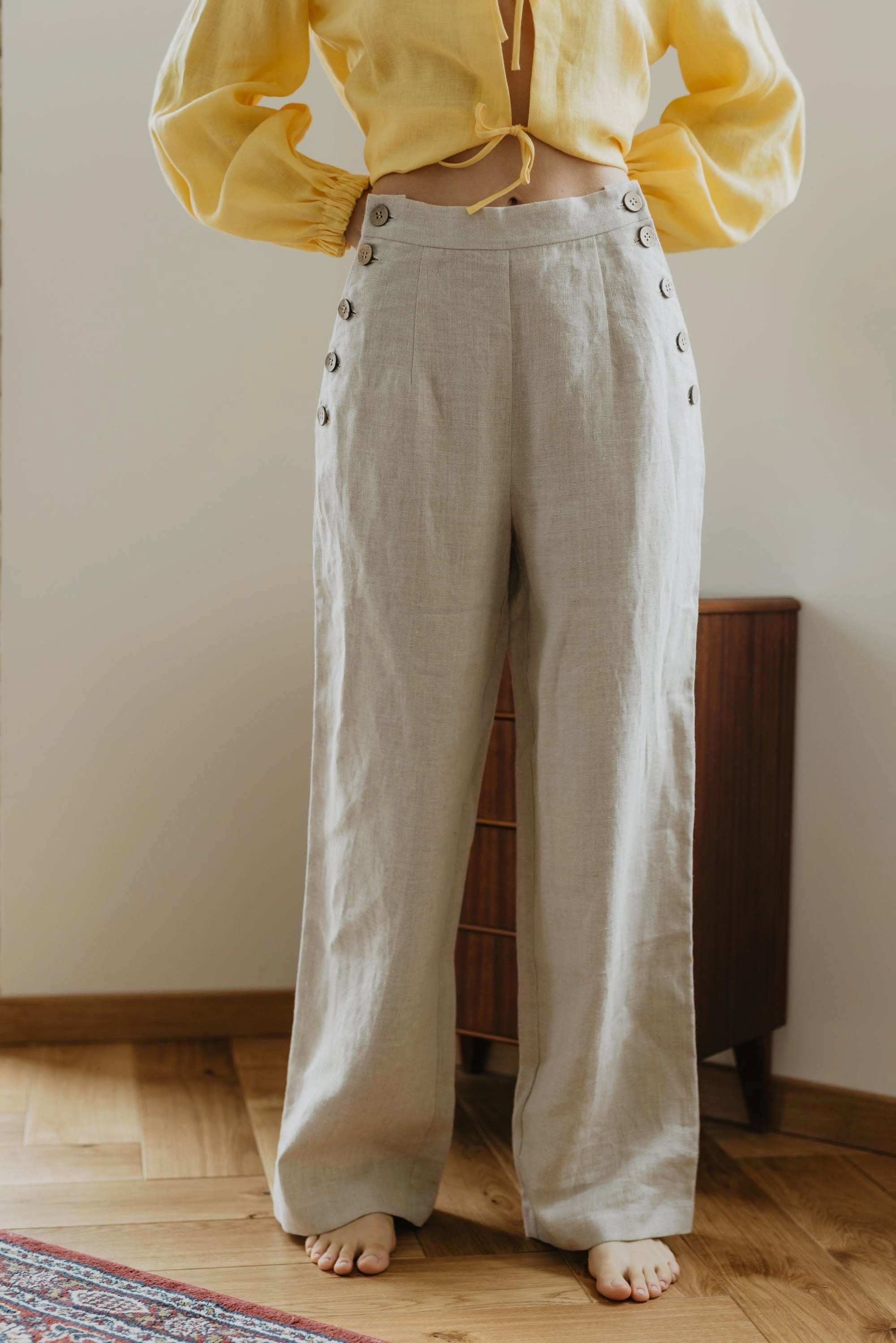 Klaipeda Women's Linen Trousers | Multiple Colours