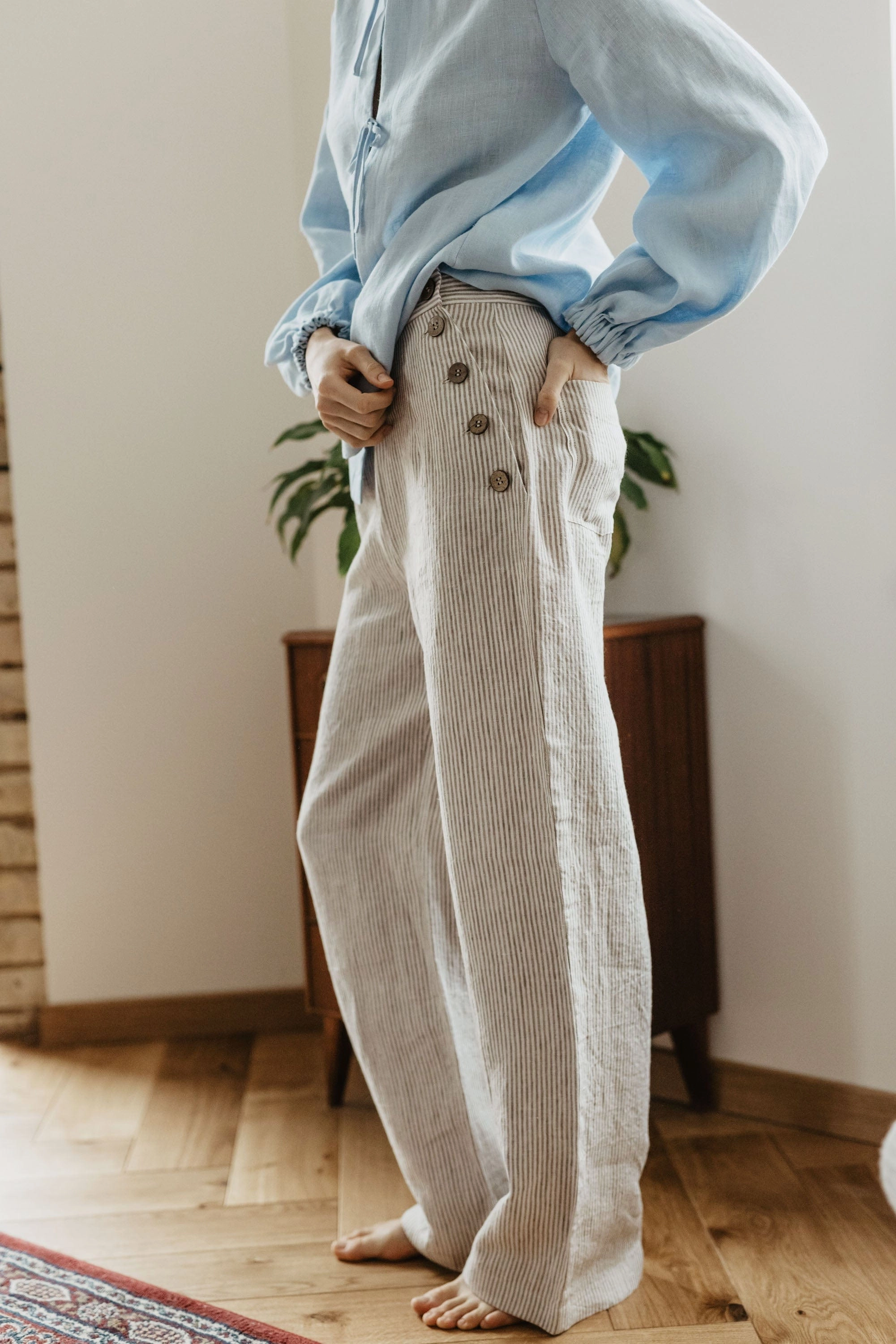 Klaipeda Women's Linen Trousers | Multiple Colours