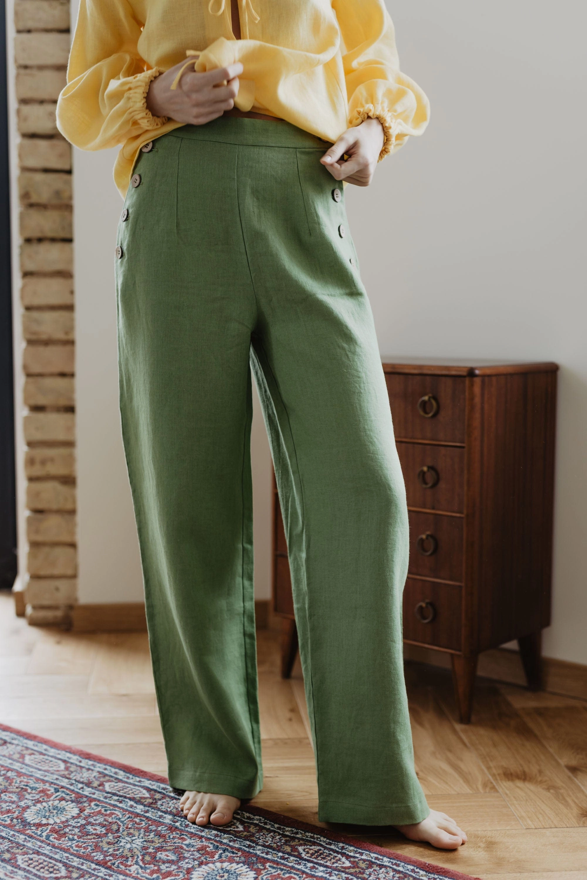 Klaipeda Women's Linen Trousers | Multiple Colours