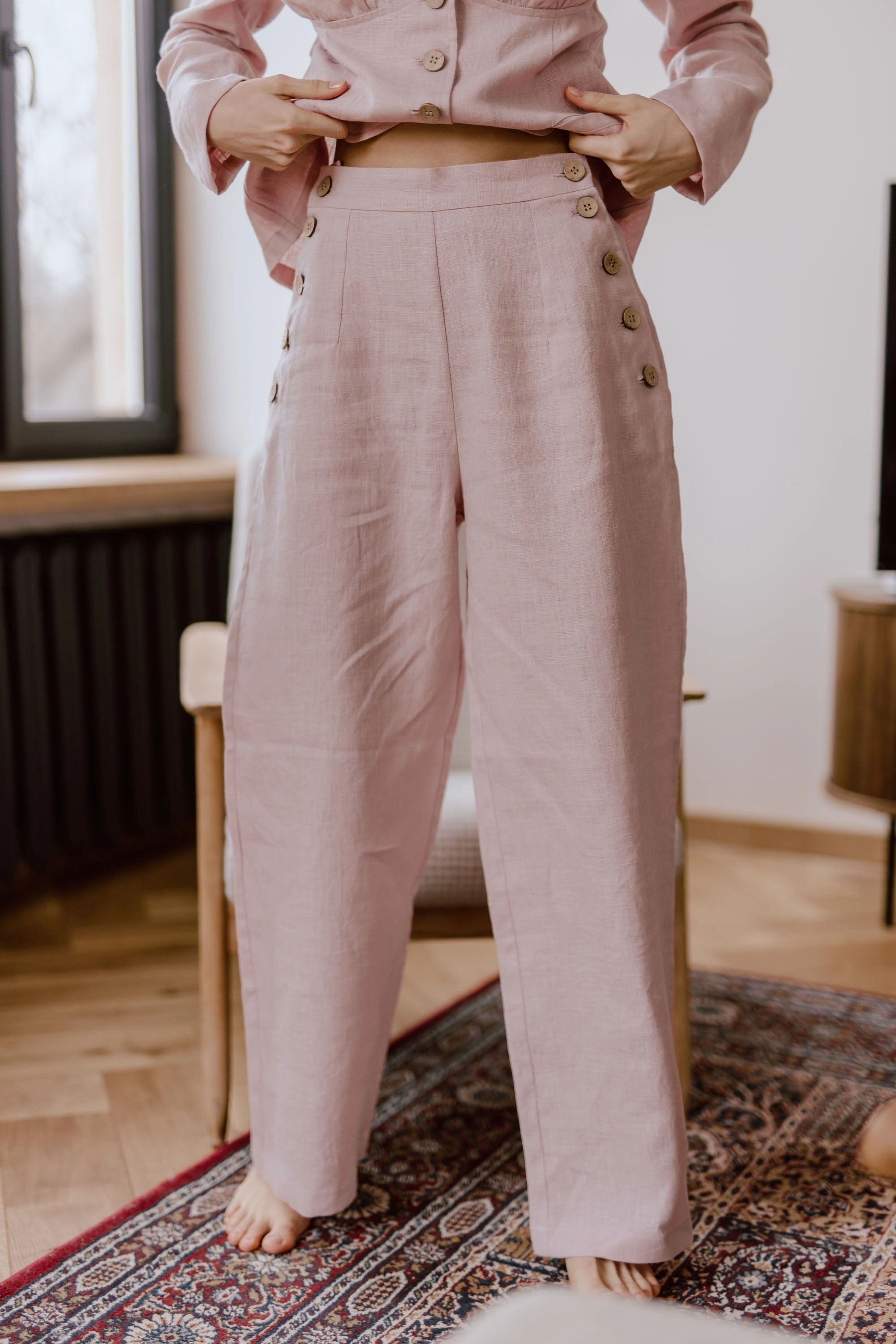 Klaipeda Women's Linen Trousers | Multiple Colours