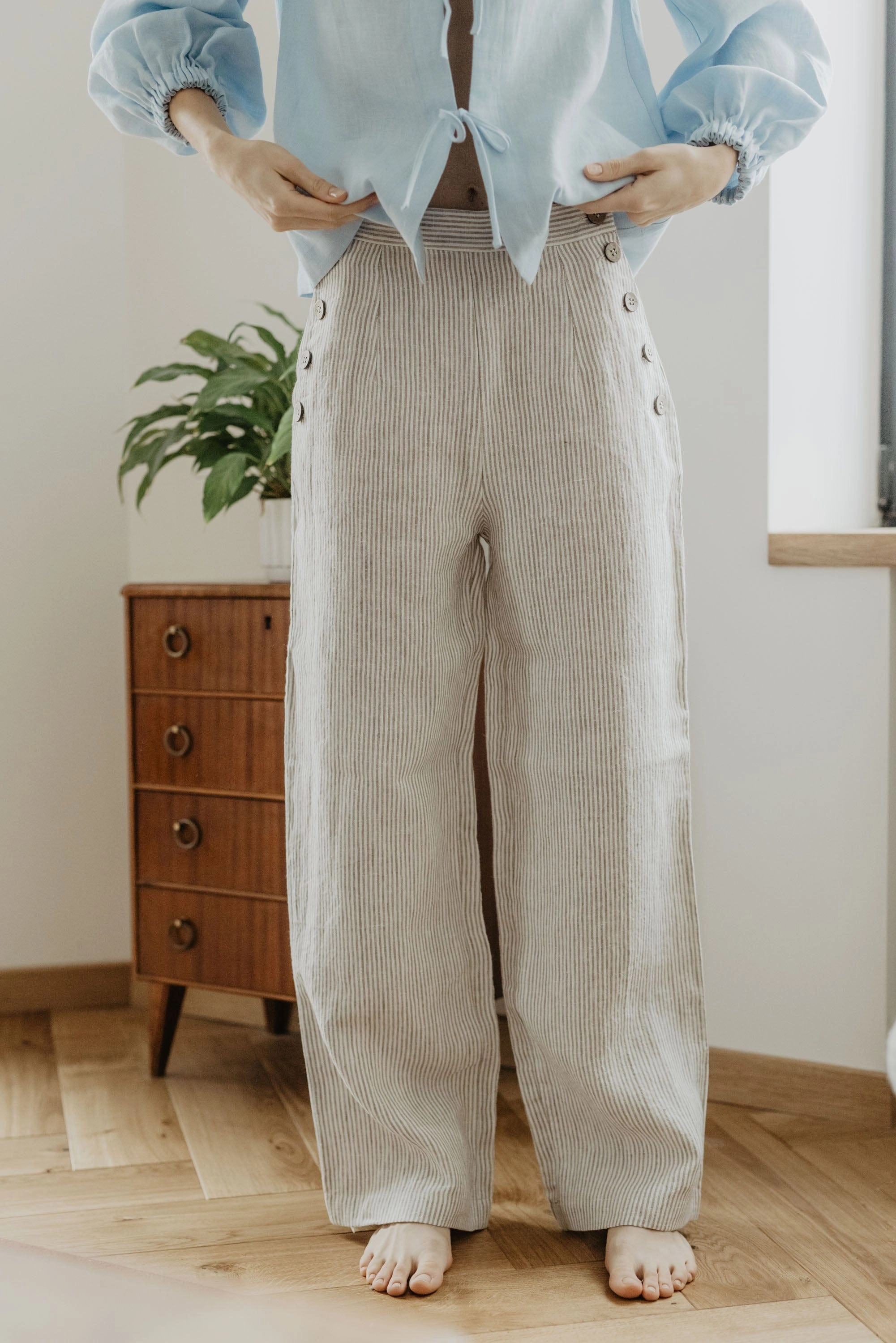 Klaipeda Women's Linen Trousers | Multiple Colours