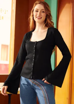 Lost in Love Bell Sleeve Top