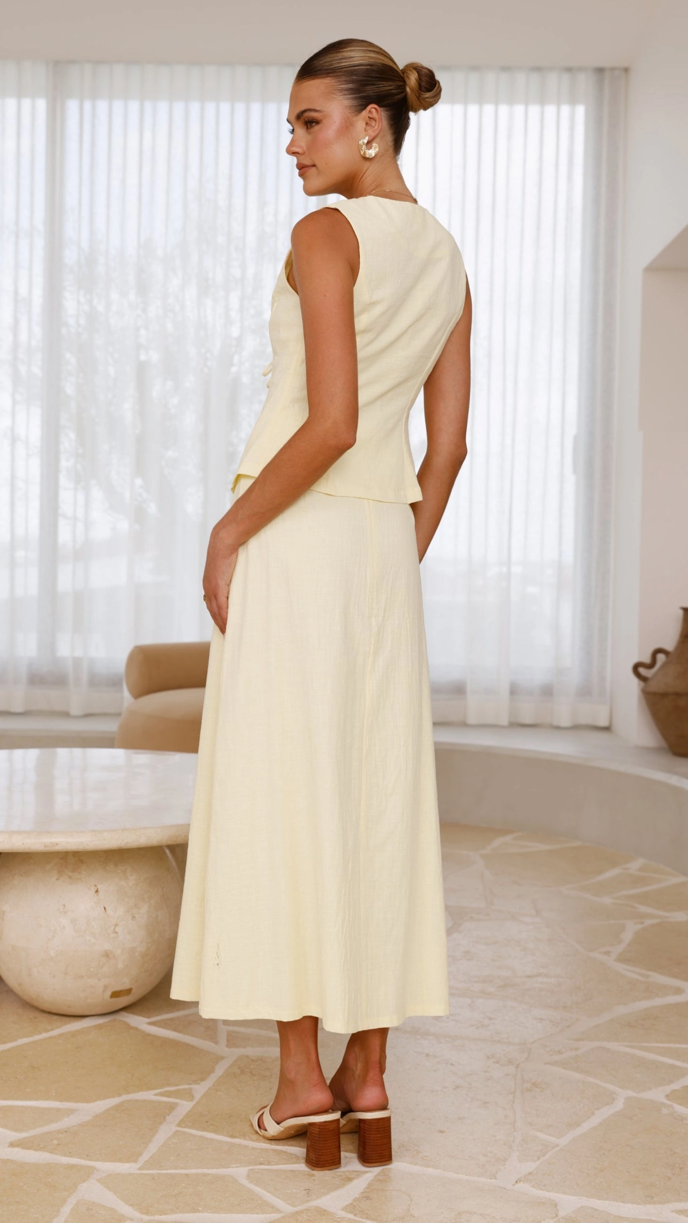 Lucy Maxi Skirt - Lemon