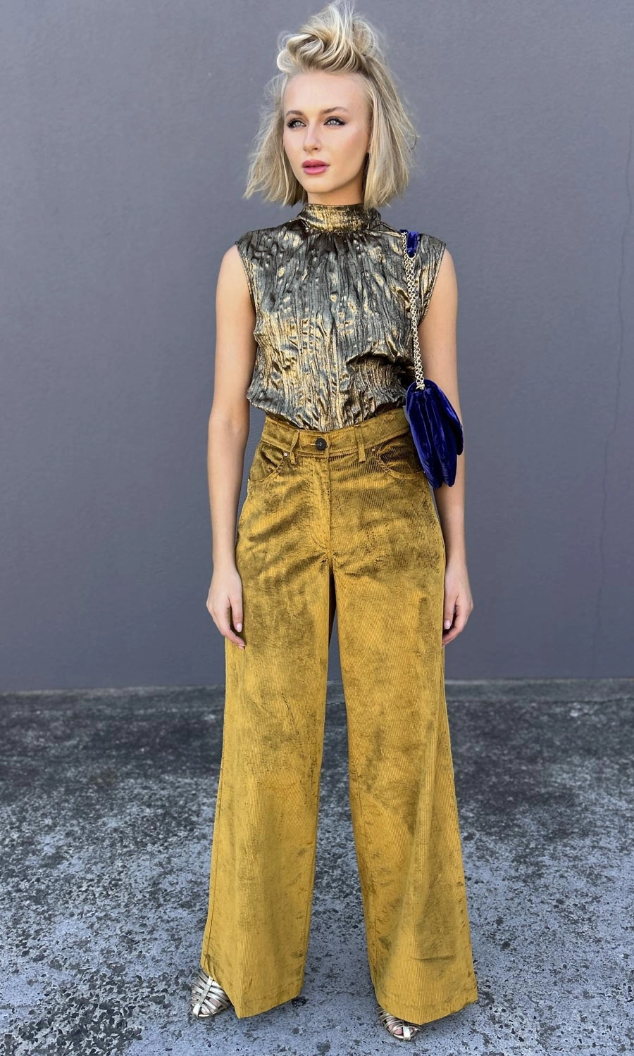 Momoni Satsuki Pants in Stretch Corduroy - Ginger