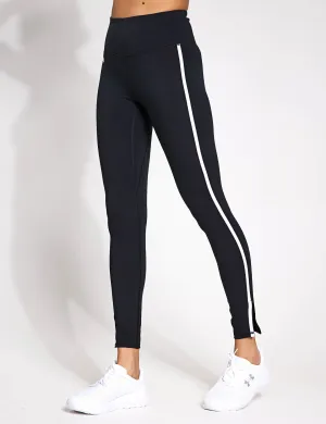 Motion Piped Leggings - Black/White
