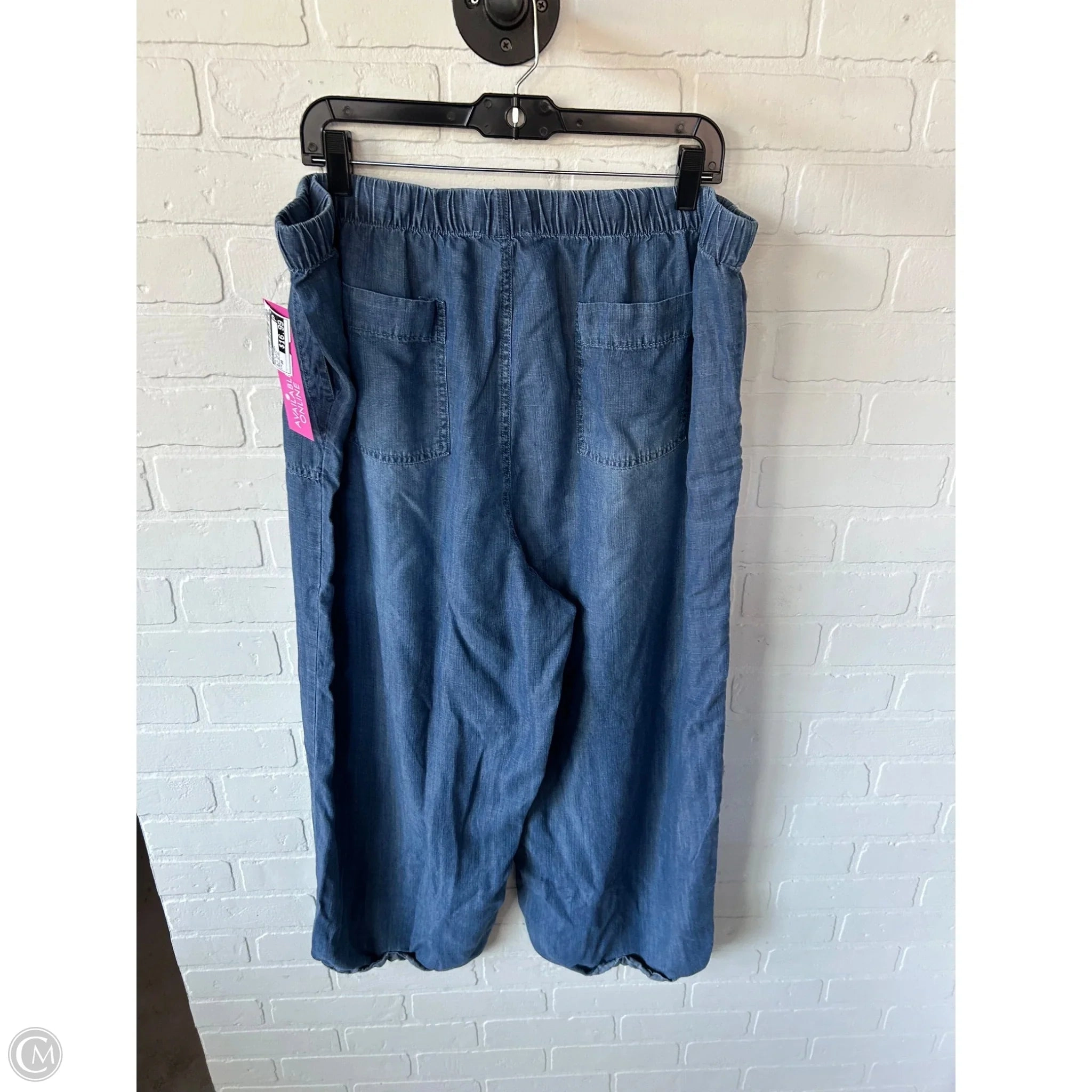Pants Linen By Workshop In Blue Denim, Size: 20