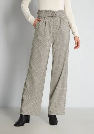 Plaid to Be Here Wide-Leg Pants