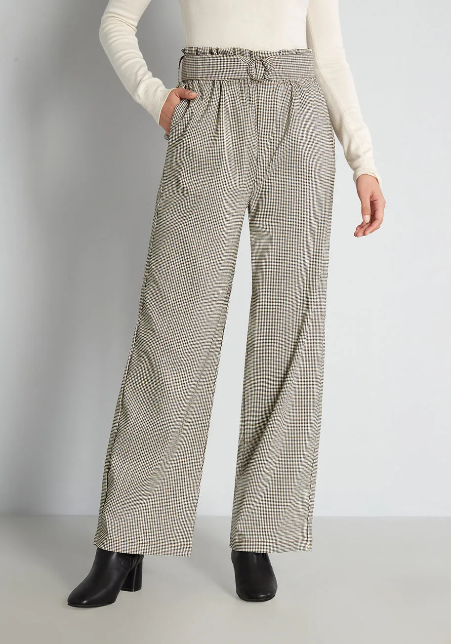 Plaid to Be Here Wide-Leg Pants