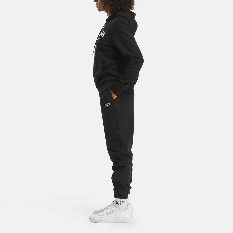 REEBOK WOMEN'S IDENTITY SMALL LOGO BLACK TRACKPANT