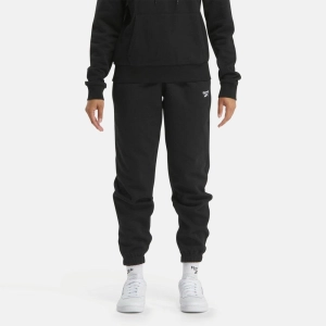 REEBOK WOMEN'S IDENTITY SMALL LOGO BLACK TRACKPANT