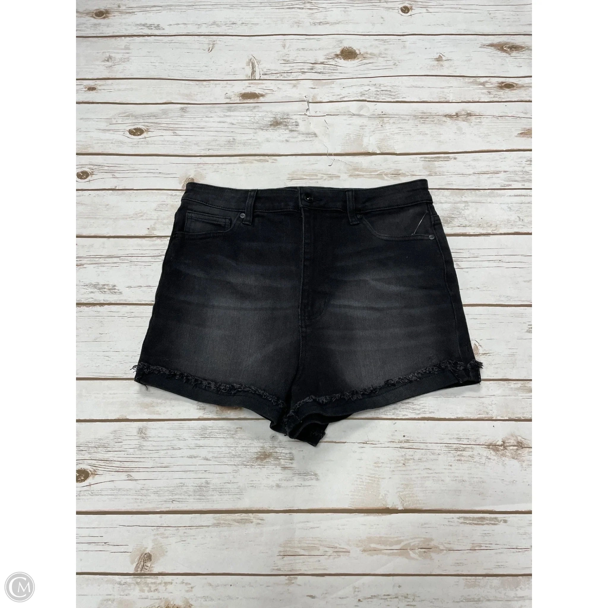 Shorts By Cmf In Black Denim, Size: 12