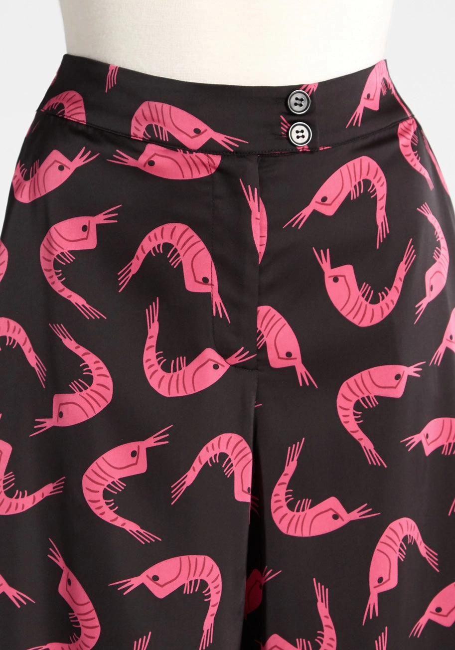 Shrimply The Best Cropped Wide-Leg Pants