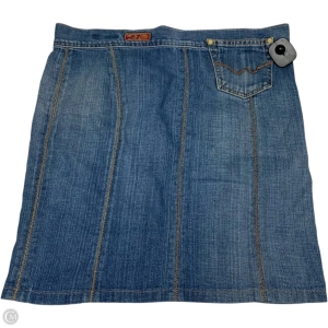 Skirt Designer By Adriano Goldschmied In Blue Denim, Size: M