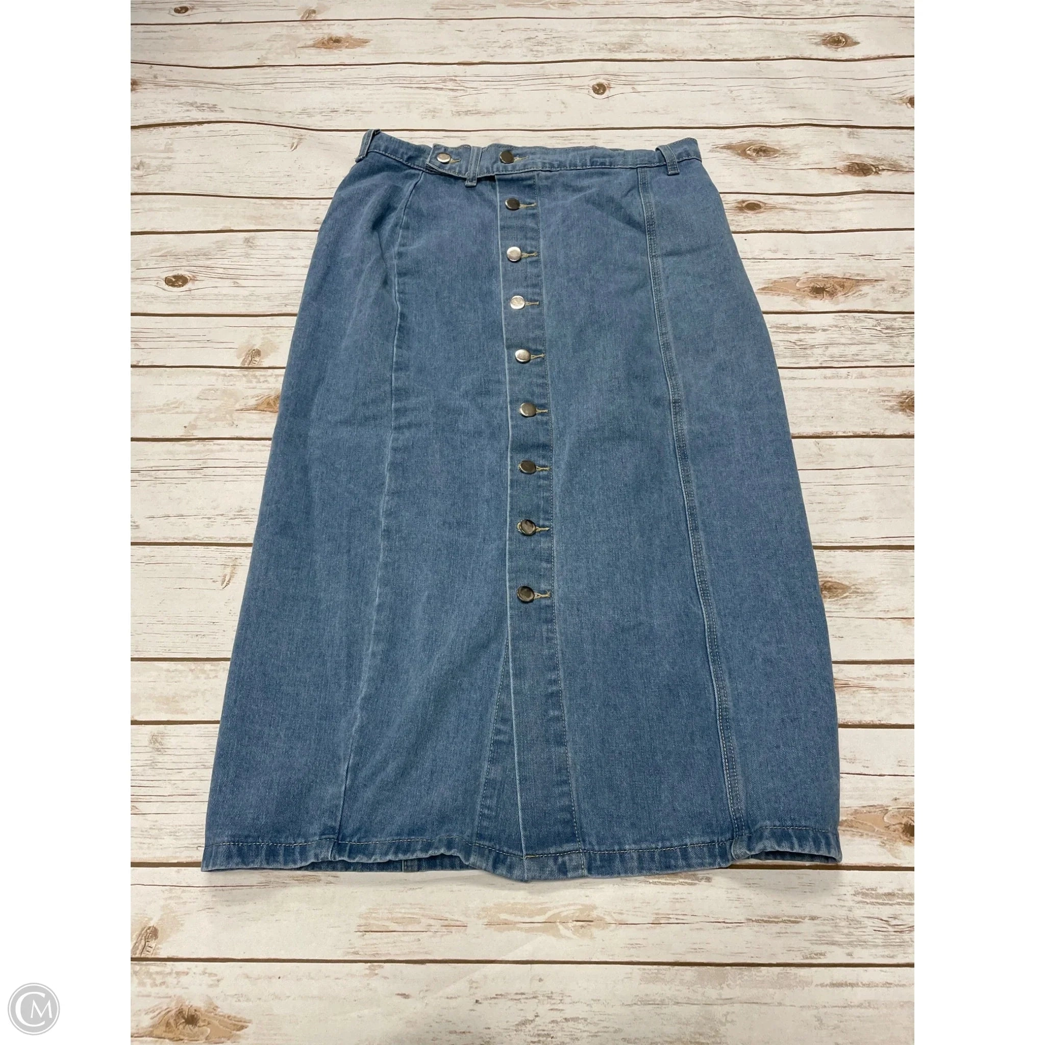 Skirt Maxi By Shein In Blue Denim, Size: Xl