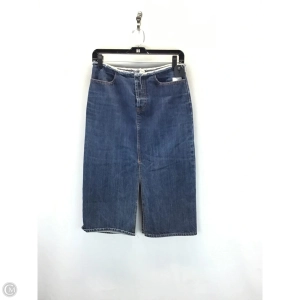 Skirt Midi By J. Crew In Blue Denim, Size: 4p