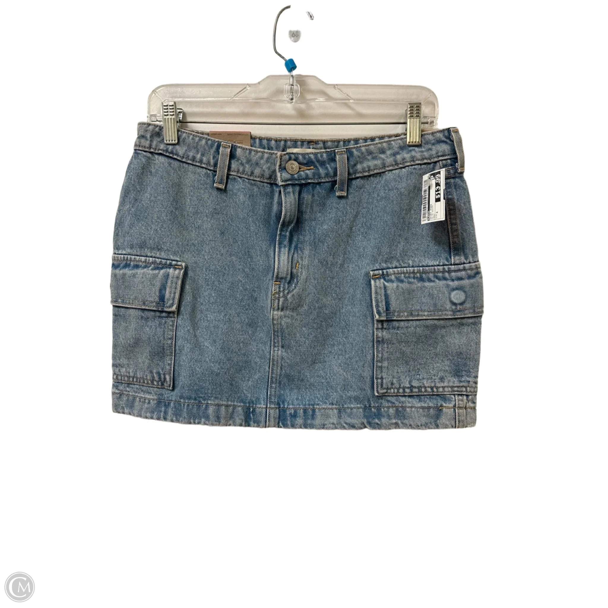 Skirt Midi By Levis In Blue Denim, Size: 4