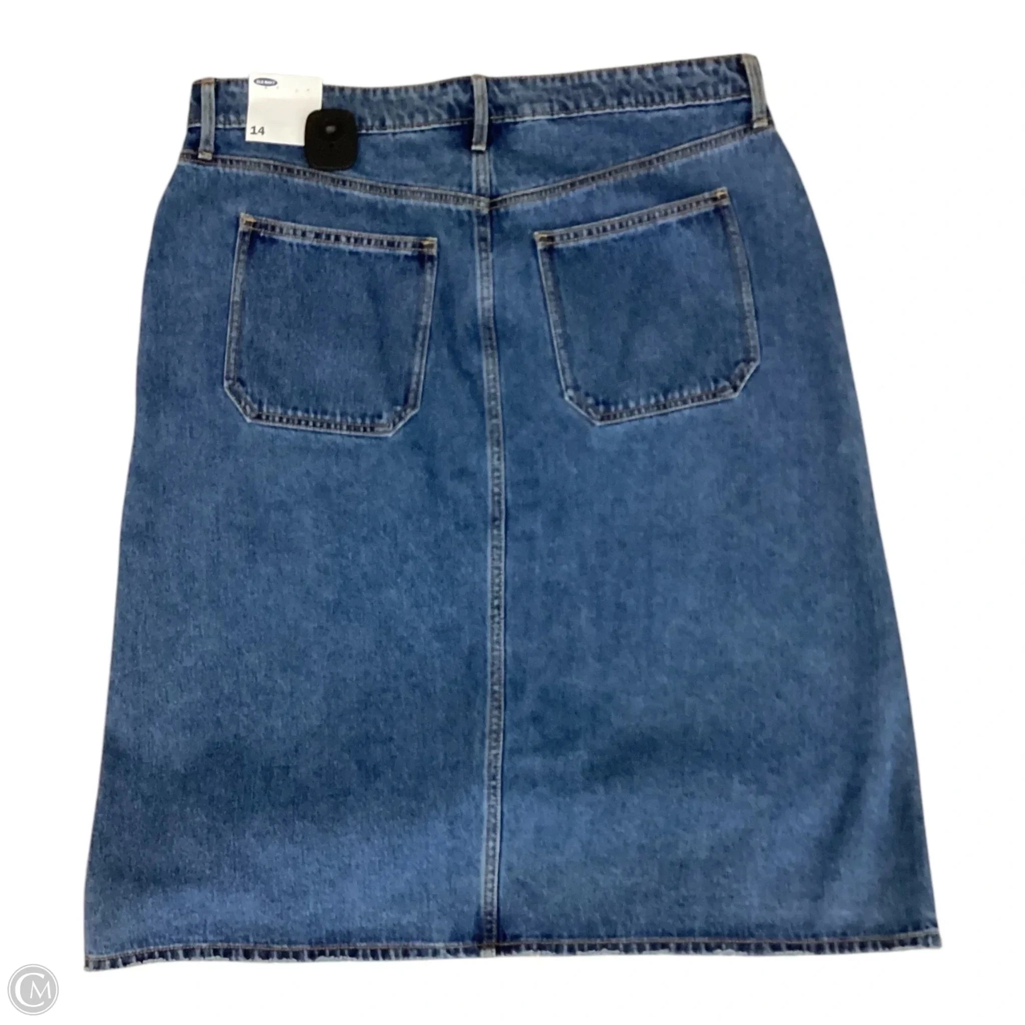 Skirt Midi By Old Navy In Blue Denim, Size: 14